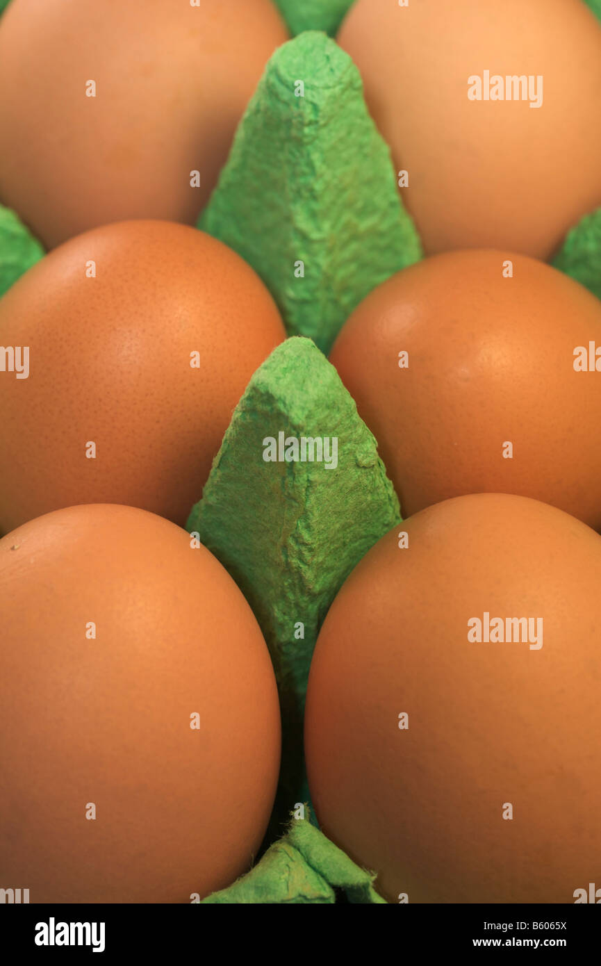 Eggs in an egg box Stock Photo - Alamy