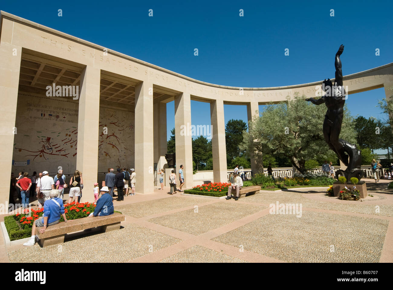Normandy american cemetery statue hires stock photography and images