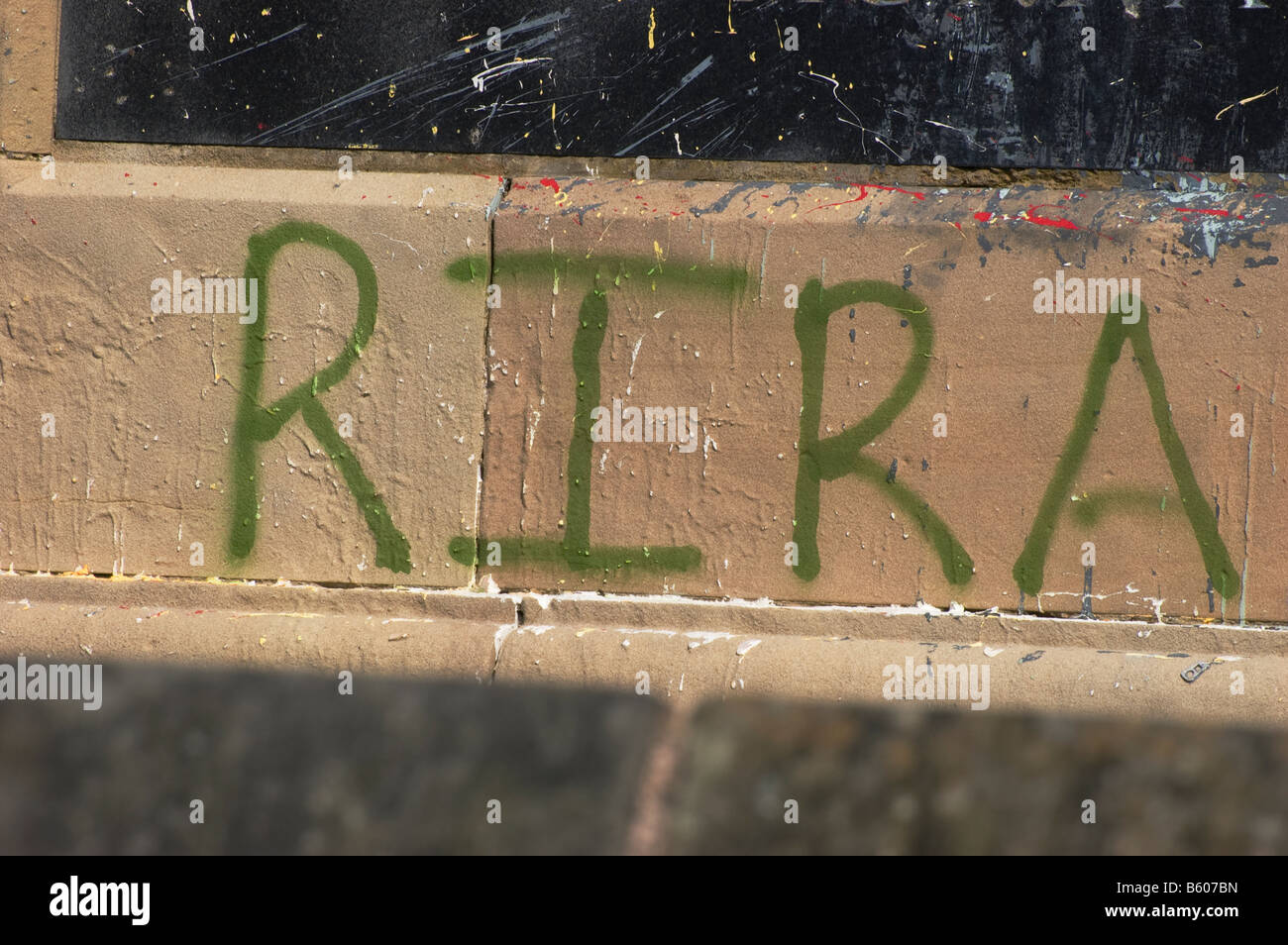 RIRA graffiti city wall, derry Stock Photo