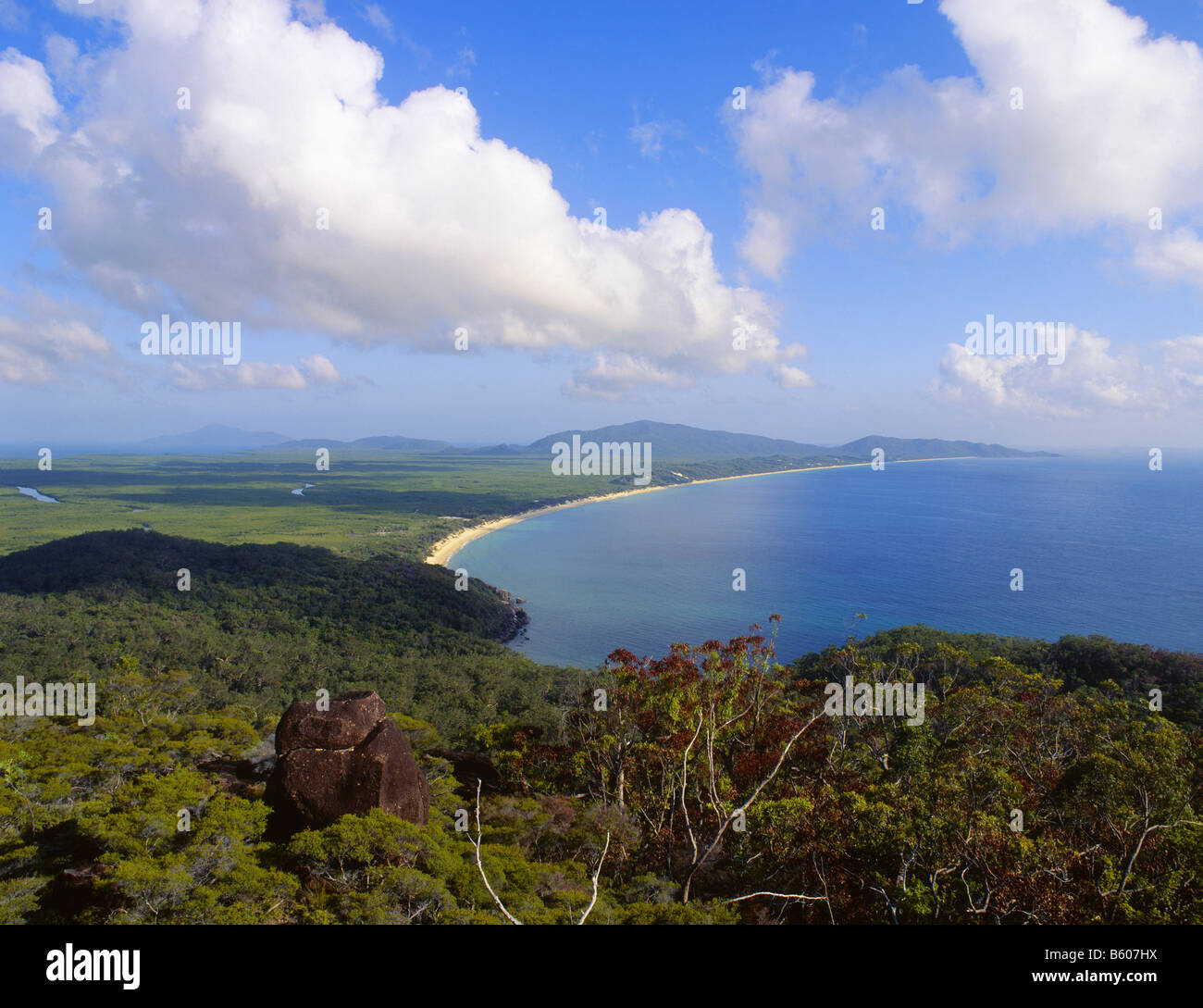 View from Nina Peak lookout over Ramsay Bay on Hinchinbrook Island