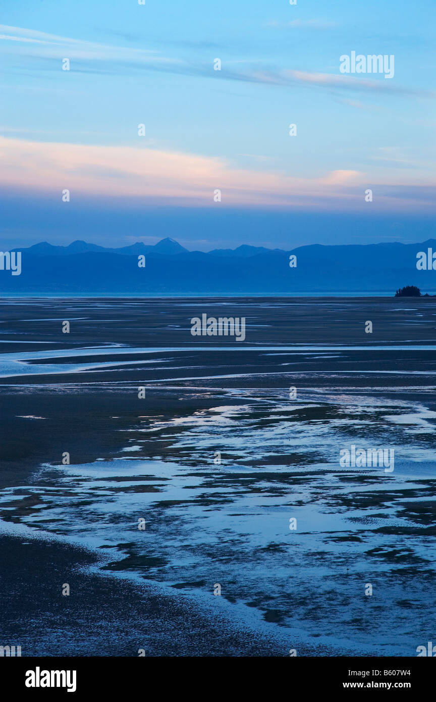 Tidal Mud Flats at Tapu Bay near Kaiteriteri Tasman Bay Nelson Region ...