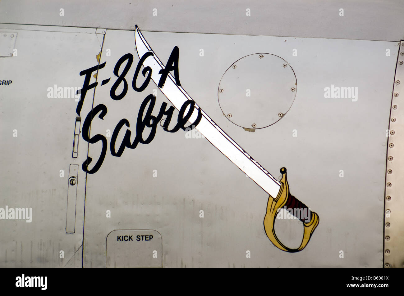 F86 North American Sabre Fighter Plane at the Biggin Hill airshow Stock Photo