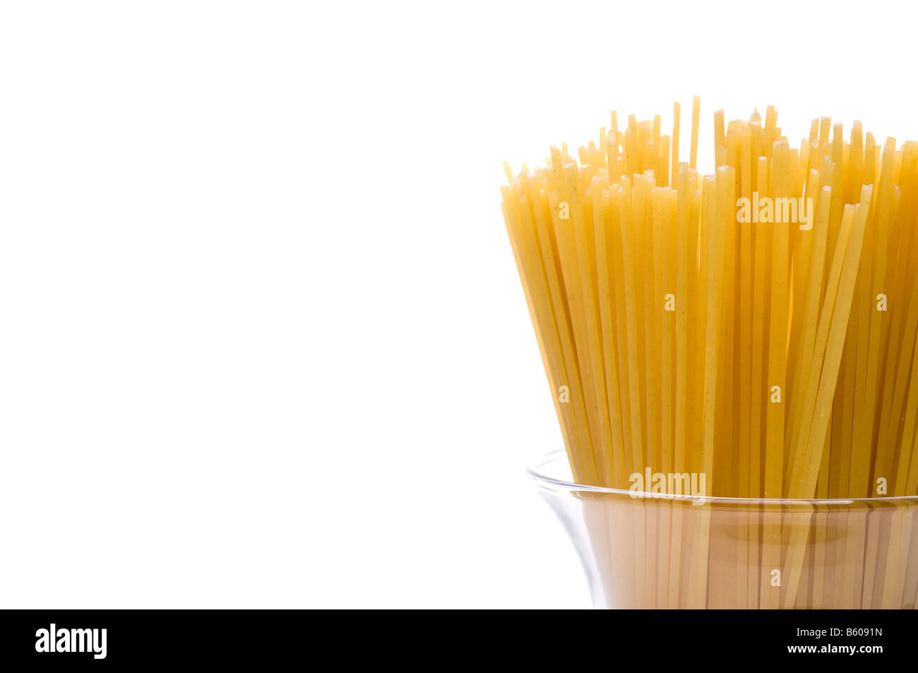 A bundle of spaghetti in a jar Stock Photo