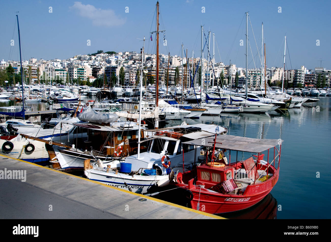 Piraeus Pasalimani port harbour Athens Greek Greece Stock Photo