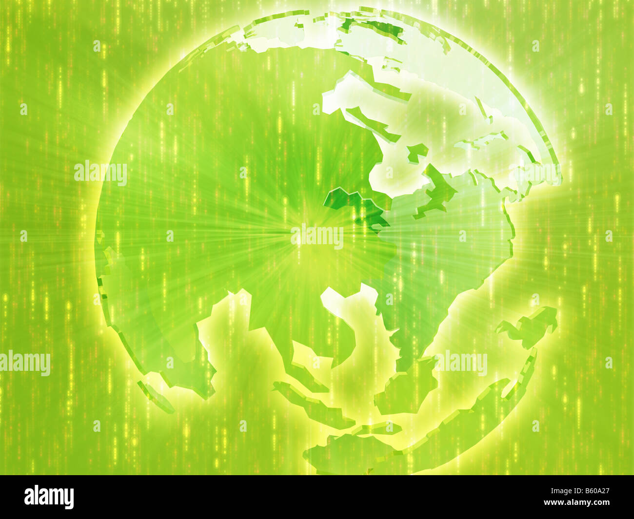 Map of the Asia on a spherical globe cartographical illustration Stock ...
