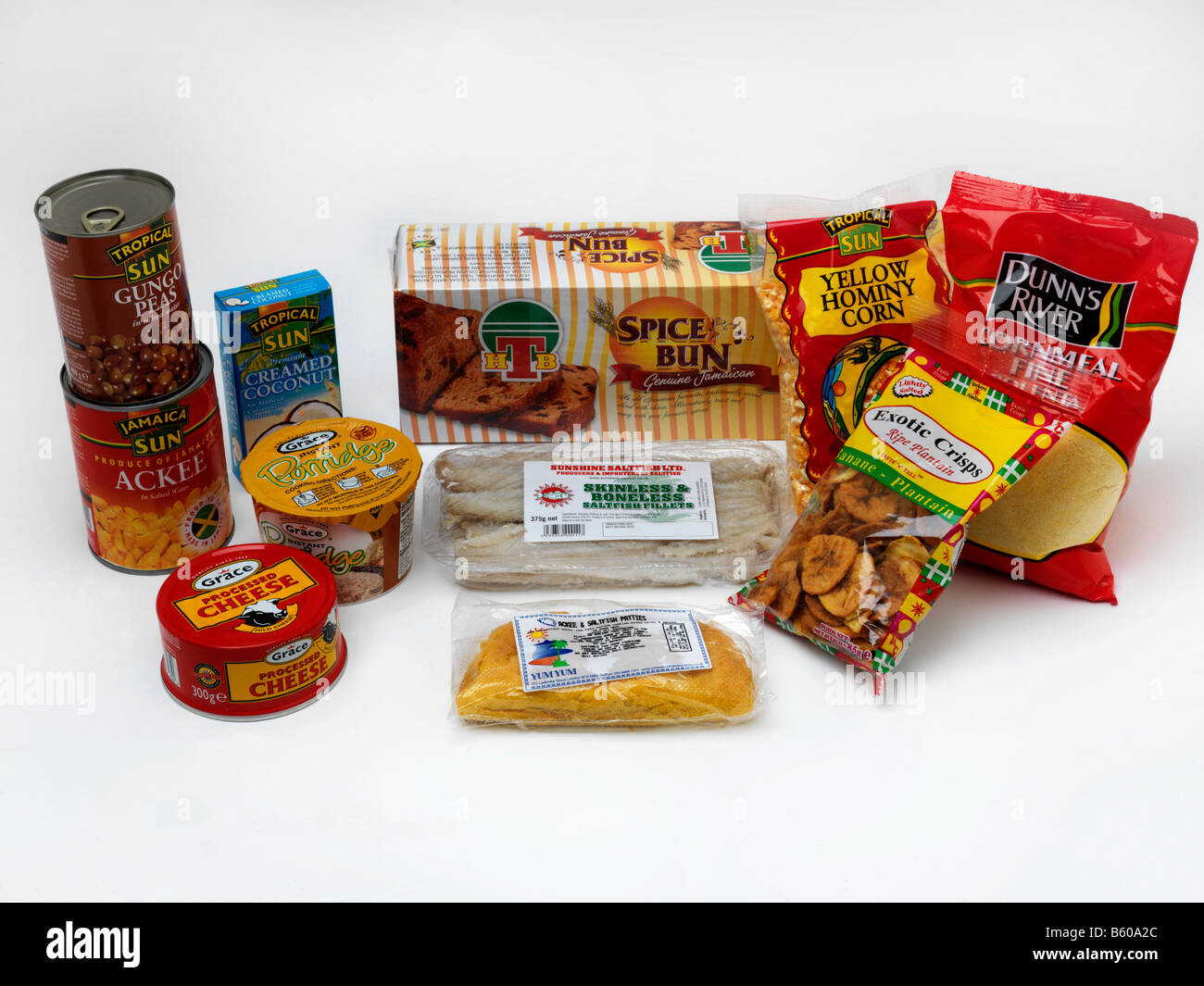 Caribbean Vegetarian Products Stock Photo