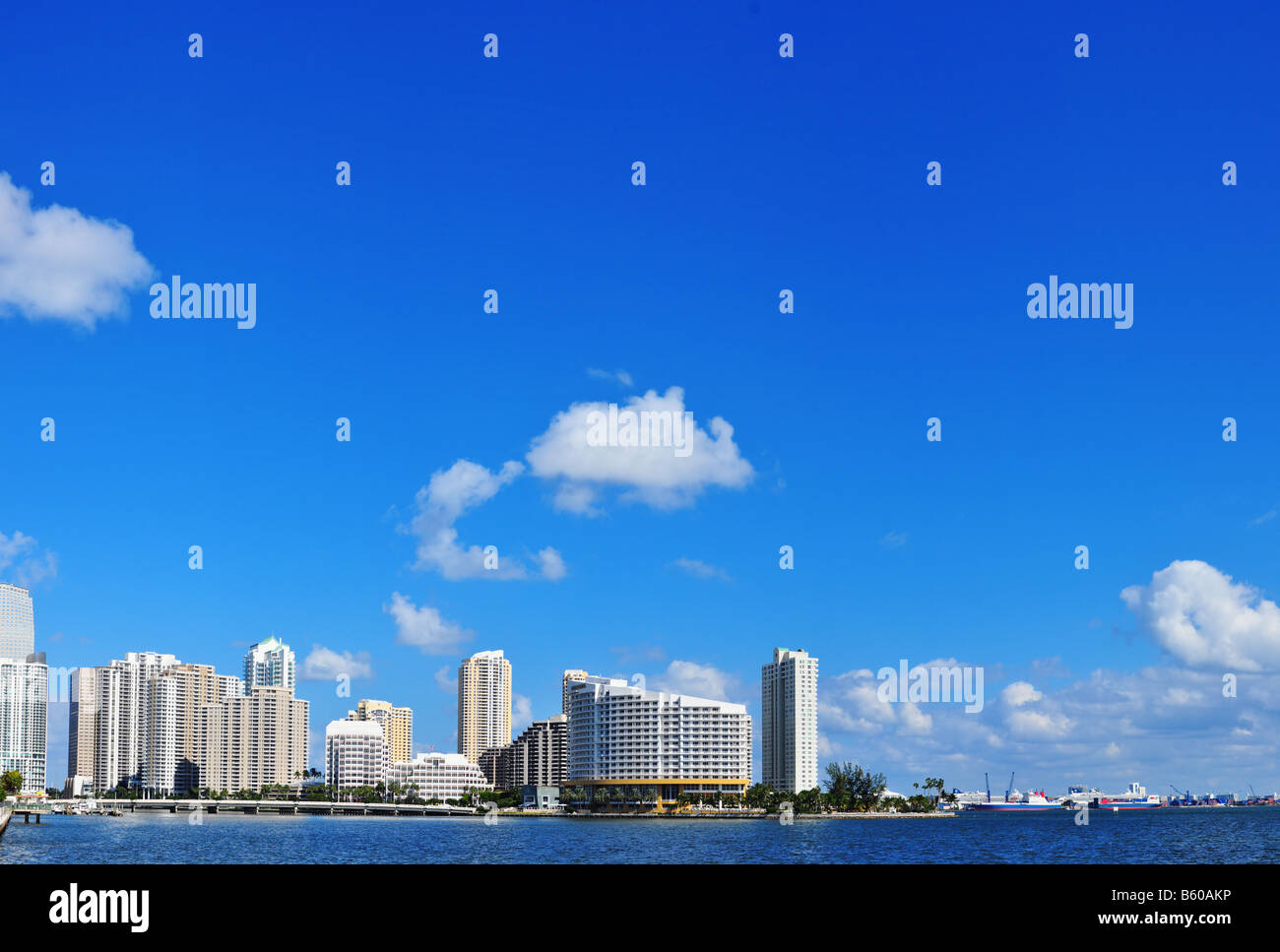 Brickell Island in Miami Stock Photo