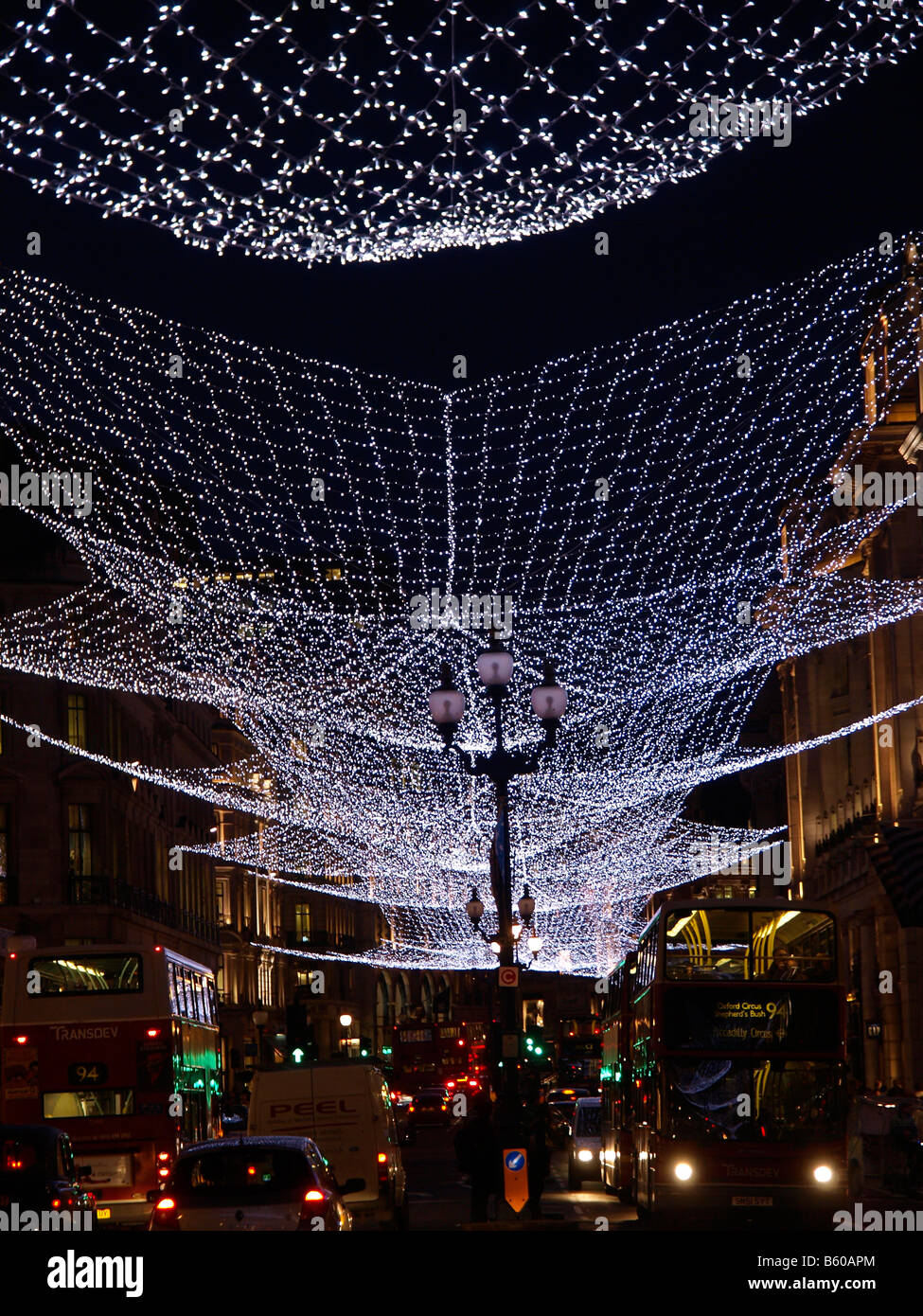 2008 2009 Christmas lights Regent Street London Stock Photo