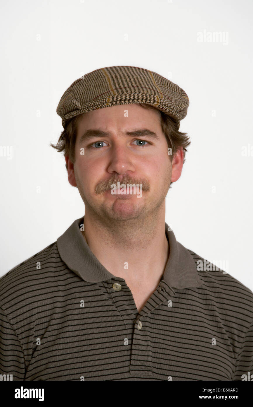 HUMOUR MAN WITH MOUSTACHE Stock Photo