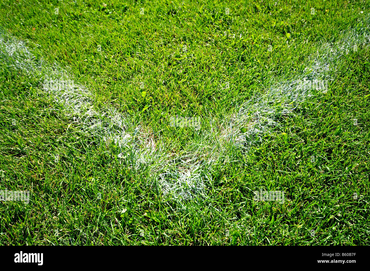 Soccer field corner area Stock Photo Alamy