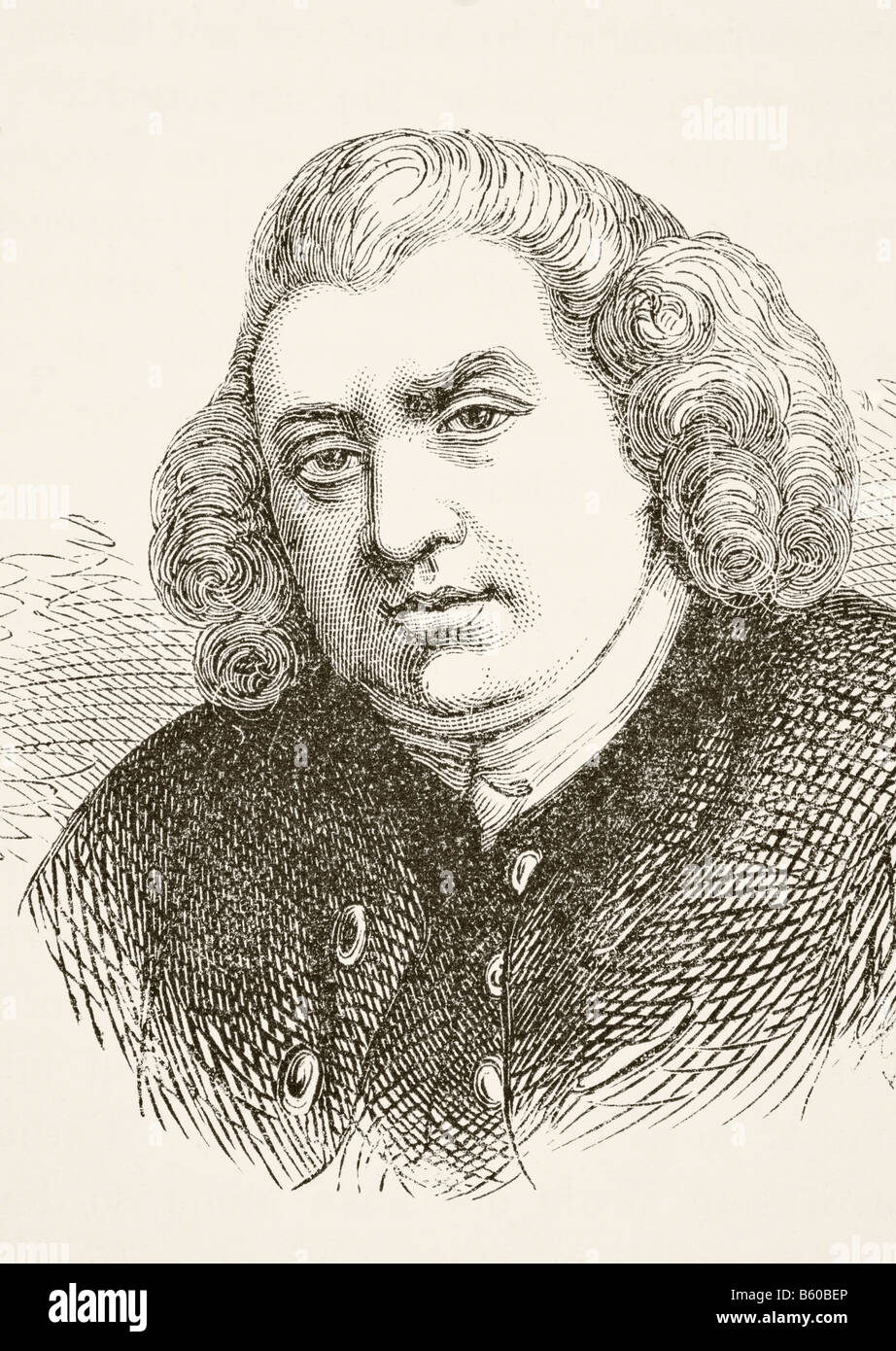 Samuel Johnson, 1709 to 1784. English poet, critic, essayist and lexicographer. Stock Photo