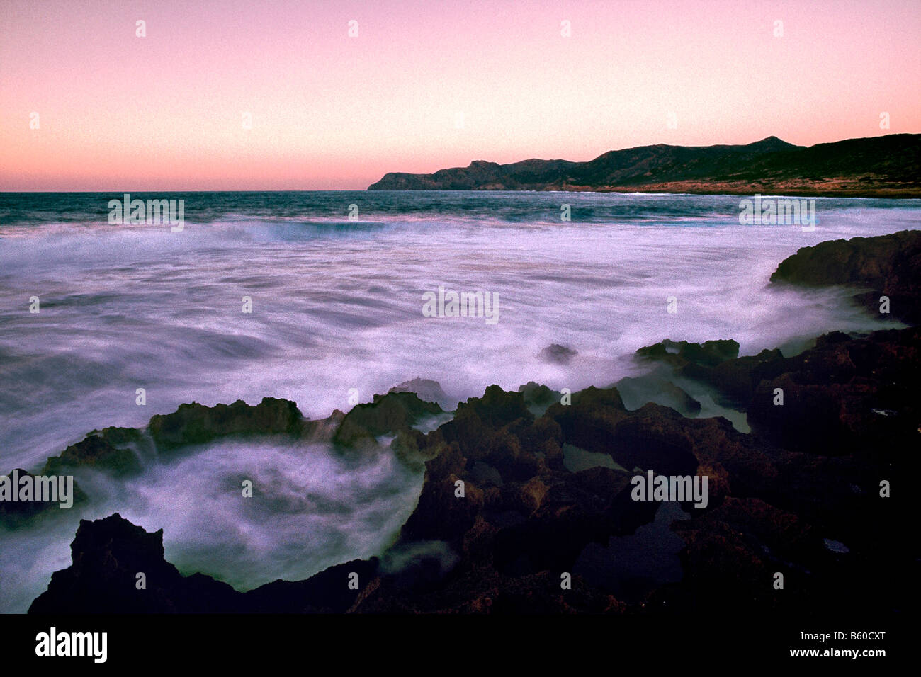 The wildness of Argentiera coast near Alghero Sardinia Italy Stock Photo