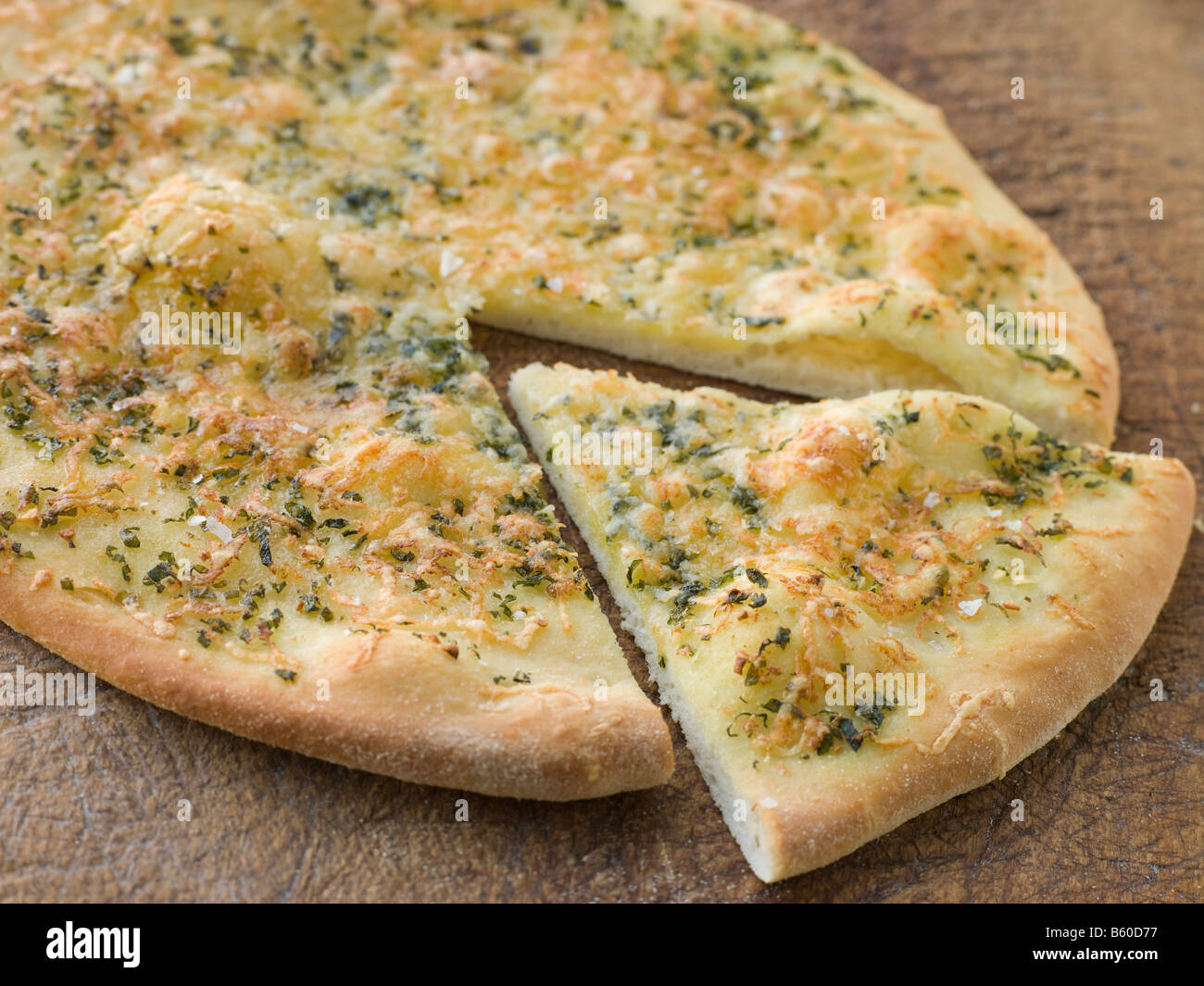 Garlic Pizza Bread Stock Photo Alamy