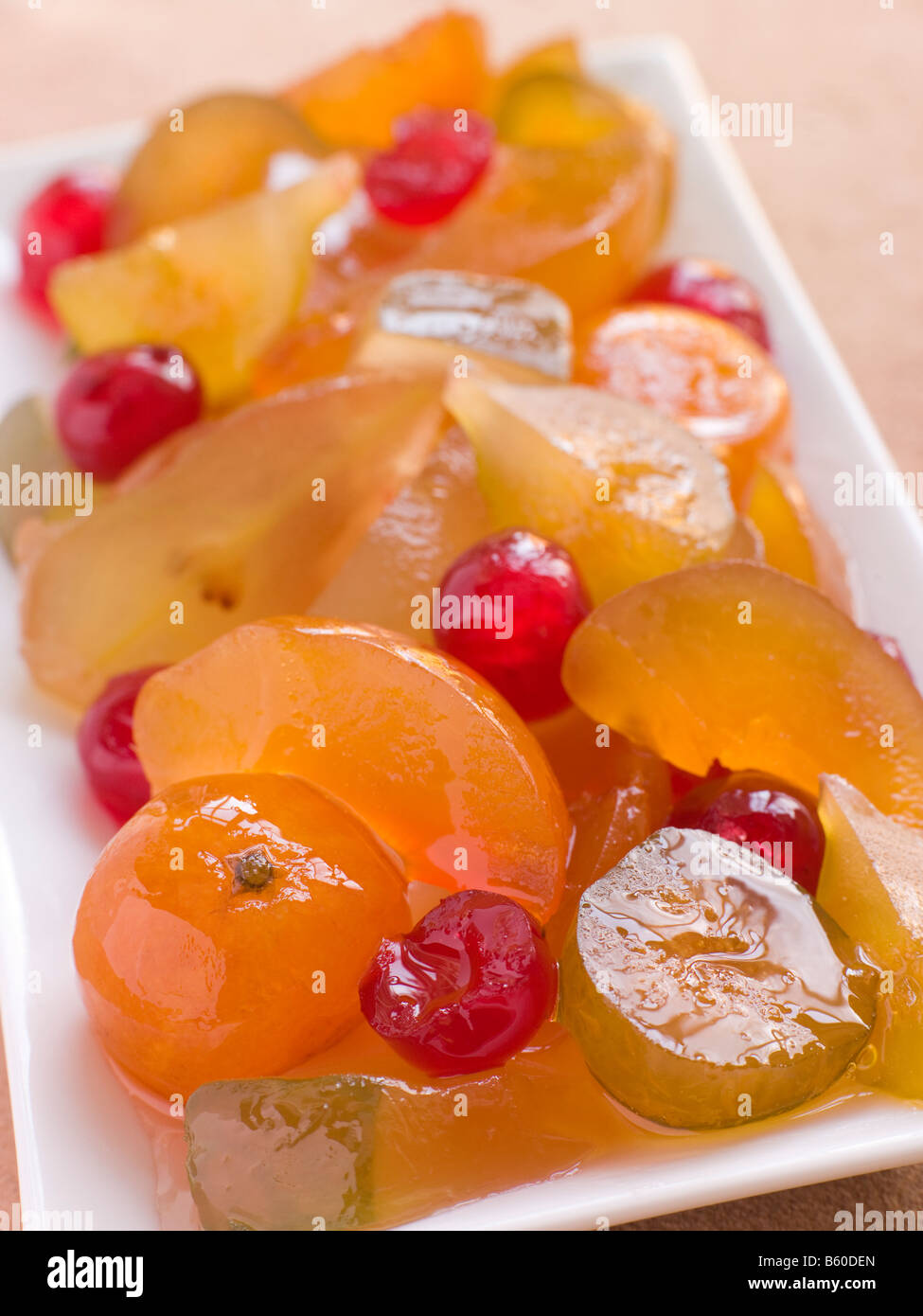 Plate of Mustard Fruits Stock Photo