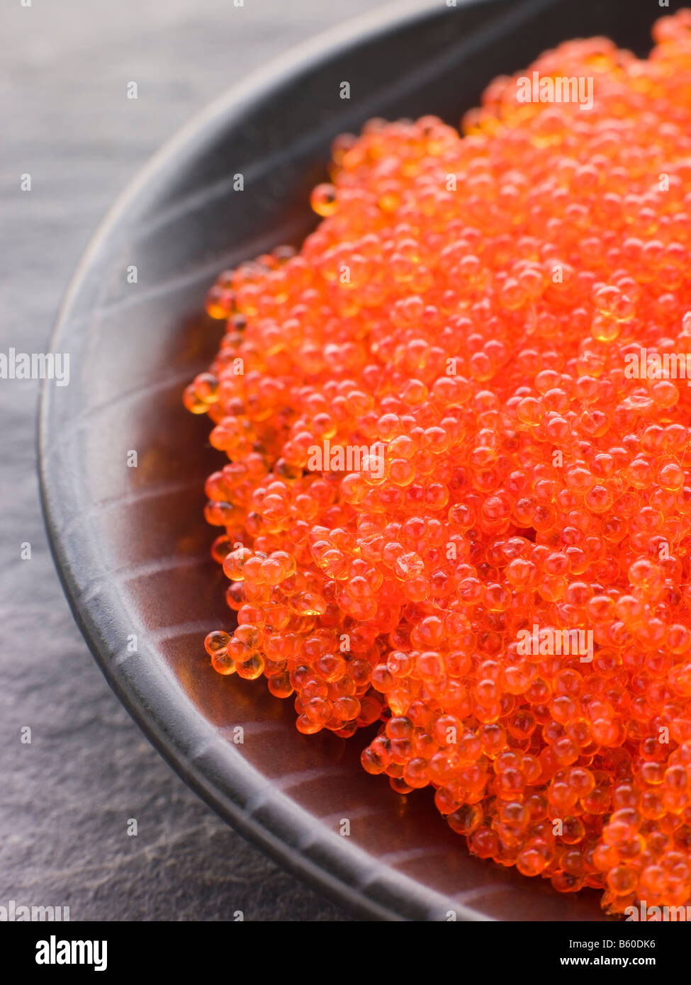 Bowl of Flying Fish Roe Stock Photo