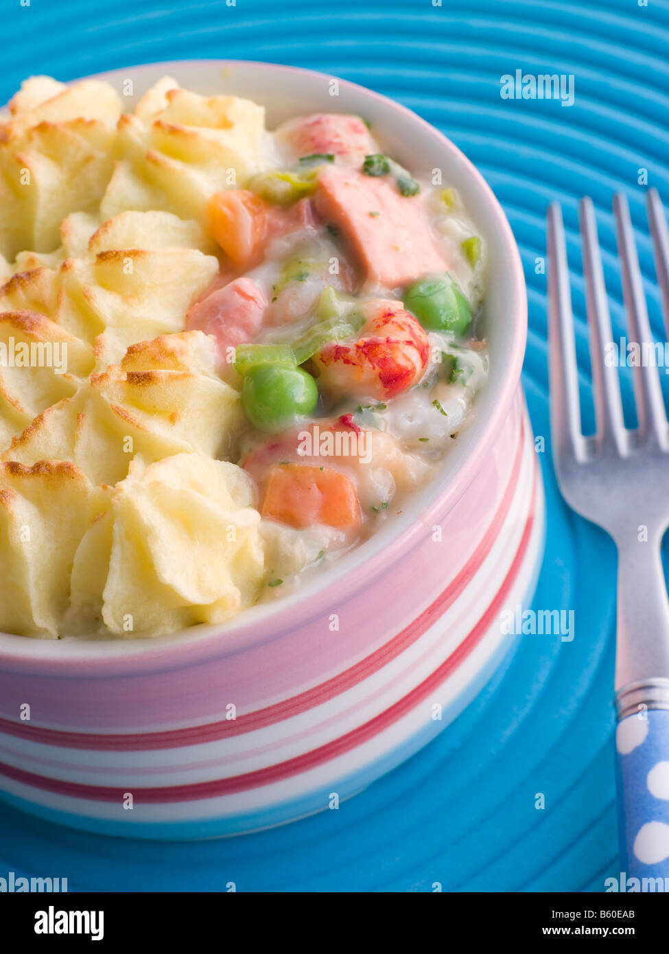 Individual Fish Pie Stock Photo Alamy