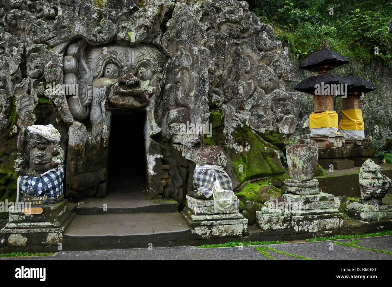 Entrance of the Elephant Cave Goa Gajah, Ubud, Bali, Indonesia, Southeast Asia Stock Photo