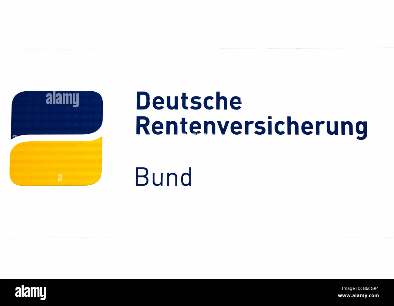 Logo of the German Federal Pension Fund Stock Photo