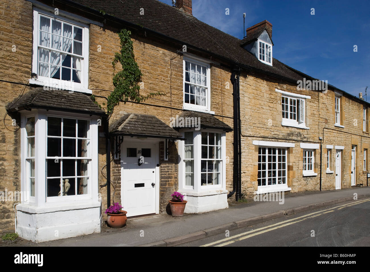 Chipping Norton Middle Raw typical houses Oxfordshire the Cotswolds UK