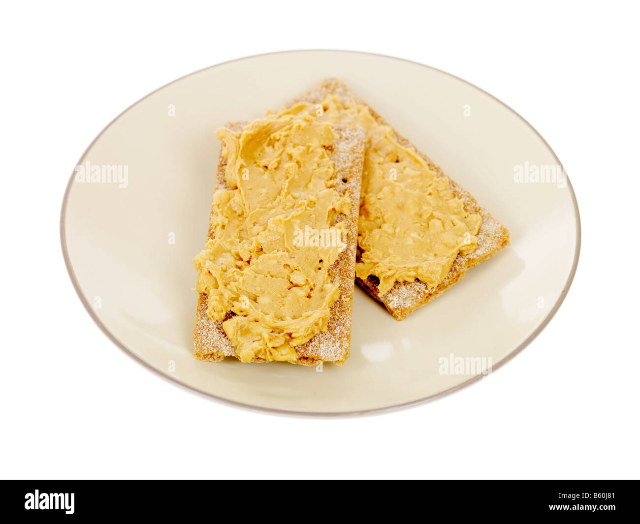 Rice Cakes with Peanut Butter Stock Photo Alamy