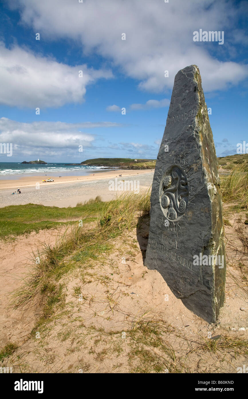 st gothian sands nature reserve and gwithian beach cornwall Stock Photo