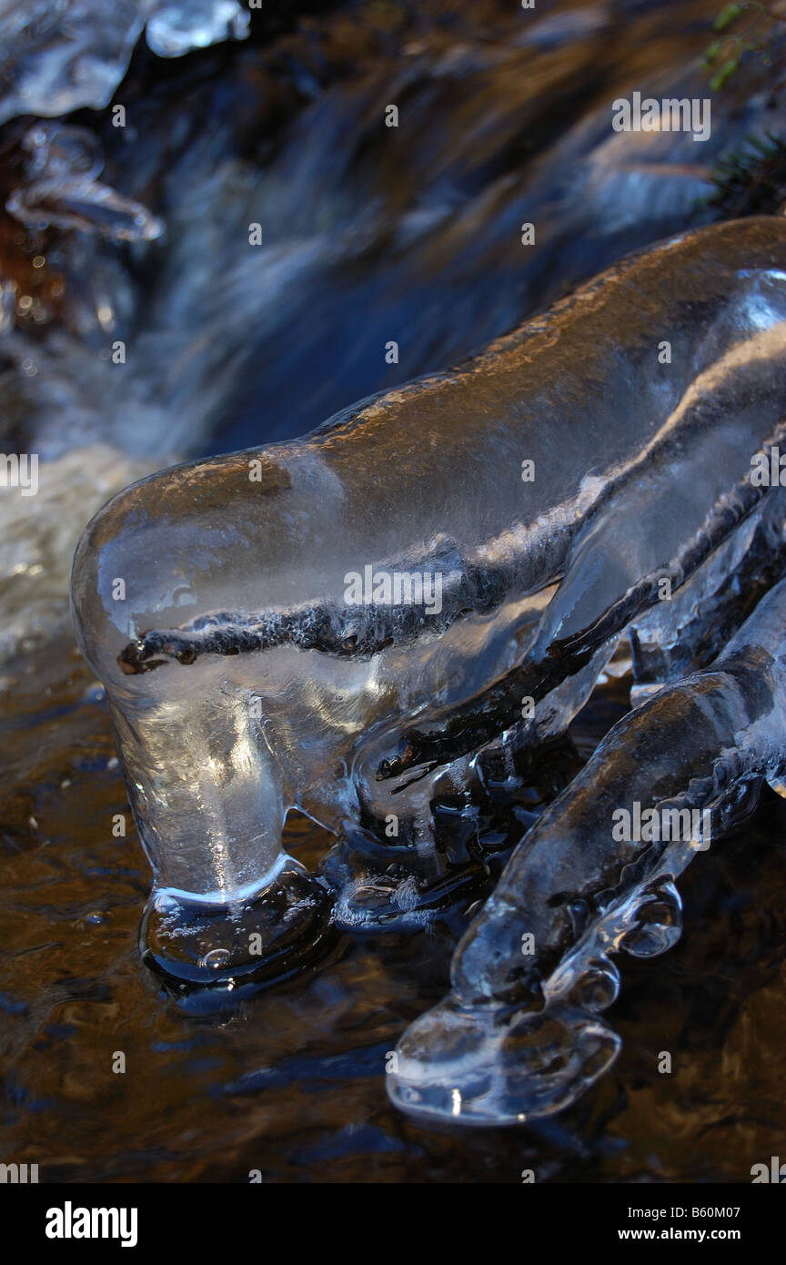 Ice shapes in river Stock Photo - Alamy