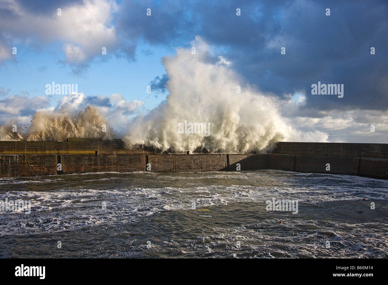 Pending storm.St Abbs. The Borders Scotland. Stock Photo