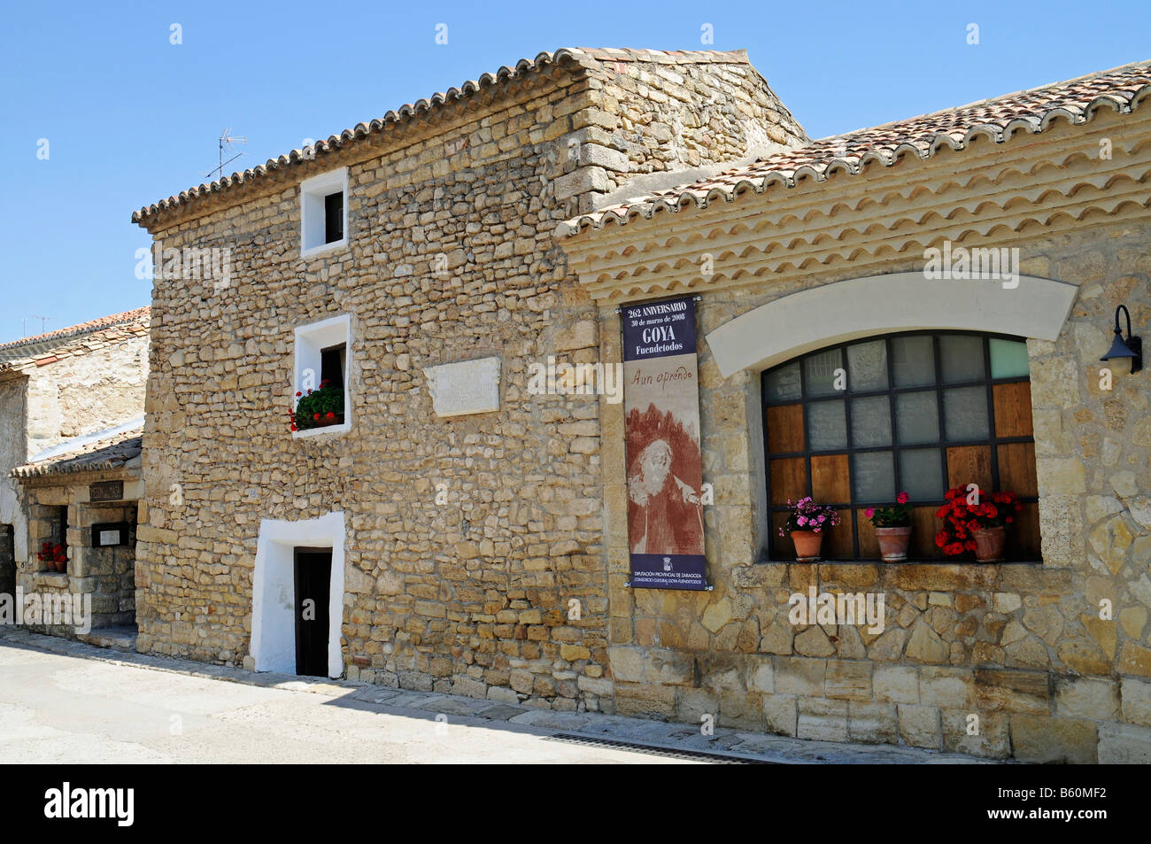Museum for Francisco de Goya at his place of birth, Fuendetodos, Aragon, Spanien, Europa Stock Photo