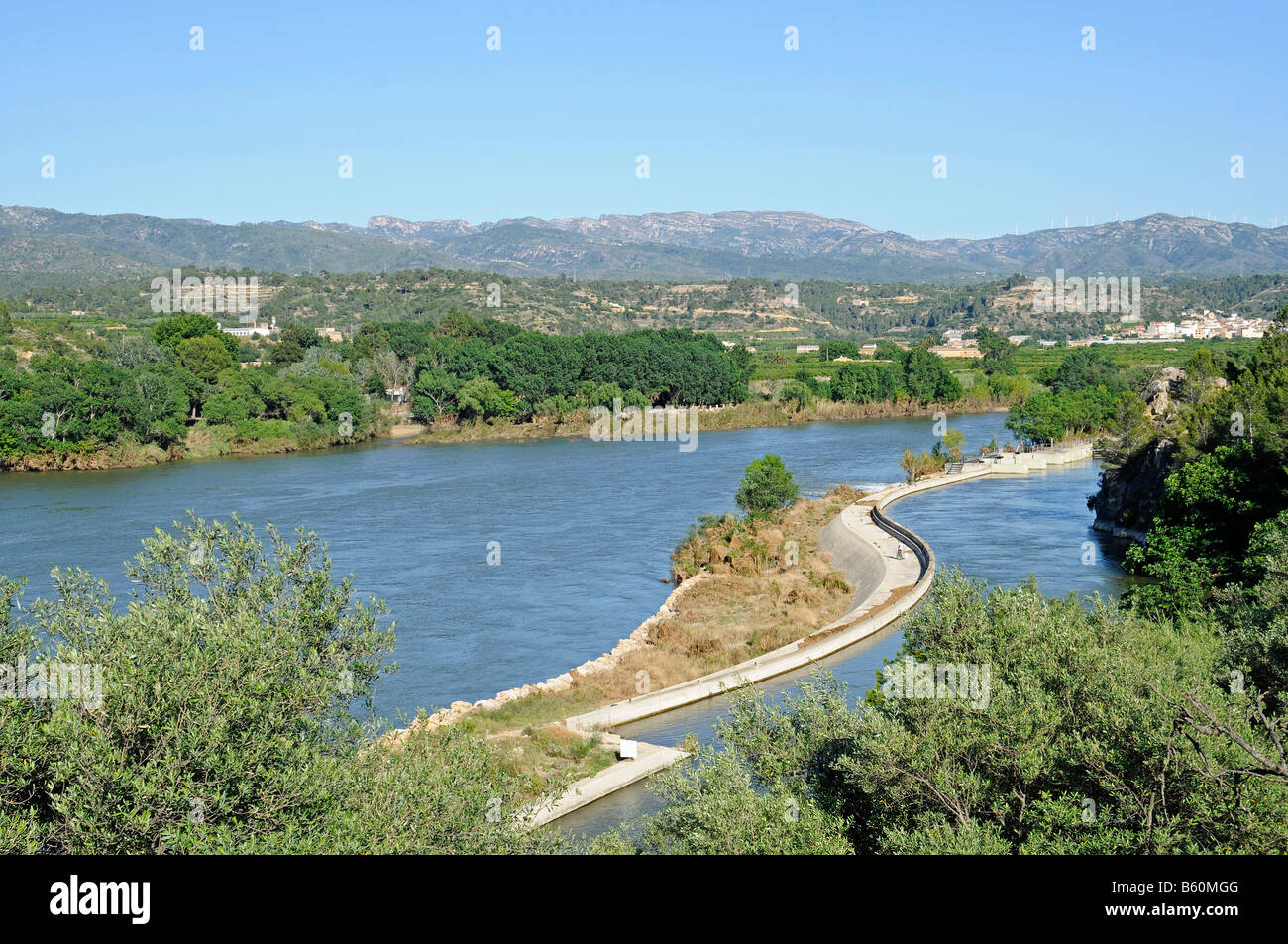 Ebro River, Benifallet, Aragon, Spain, Europe Stock Photo Alamy