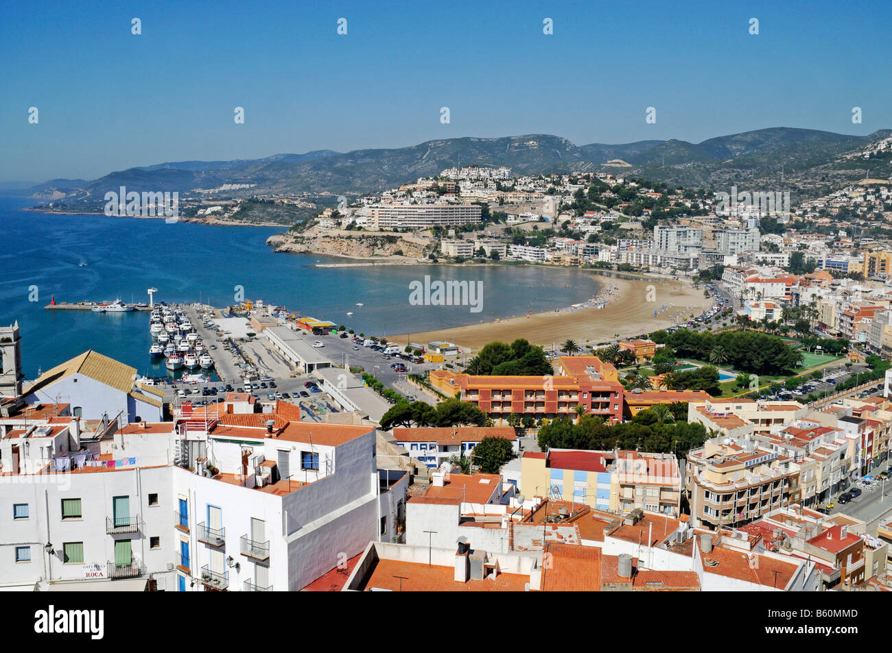 View over Peniscola, Costa del Azahar, Orange Blossom Coast, Castellon