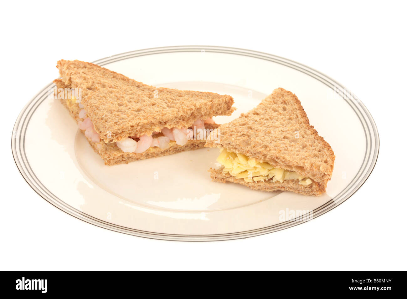 Prawn And Cheese Sandwiches Stock Photo Alamy