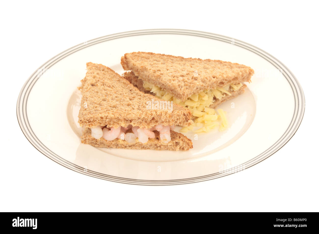 Prawn And Cheese Sandwiches Stock Photo Alamy