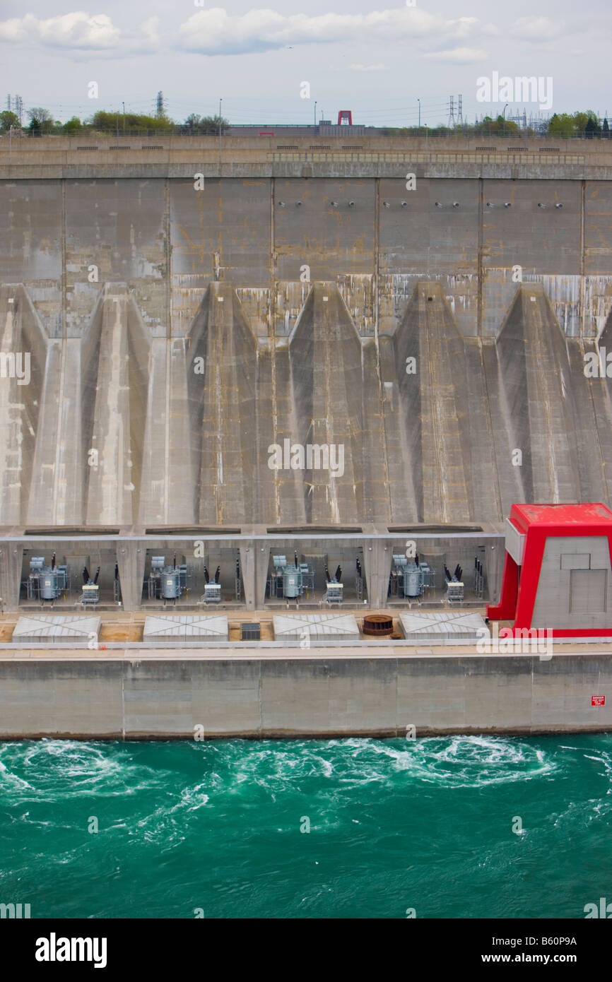 Robert Moses Niagara Power Plant, Niagara River, Niagara Falls, State of New York, USA Stock Photo