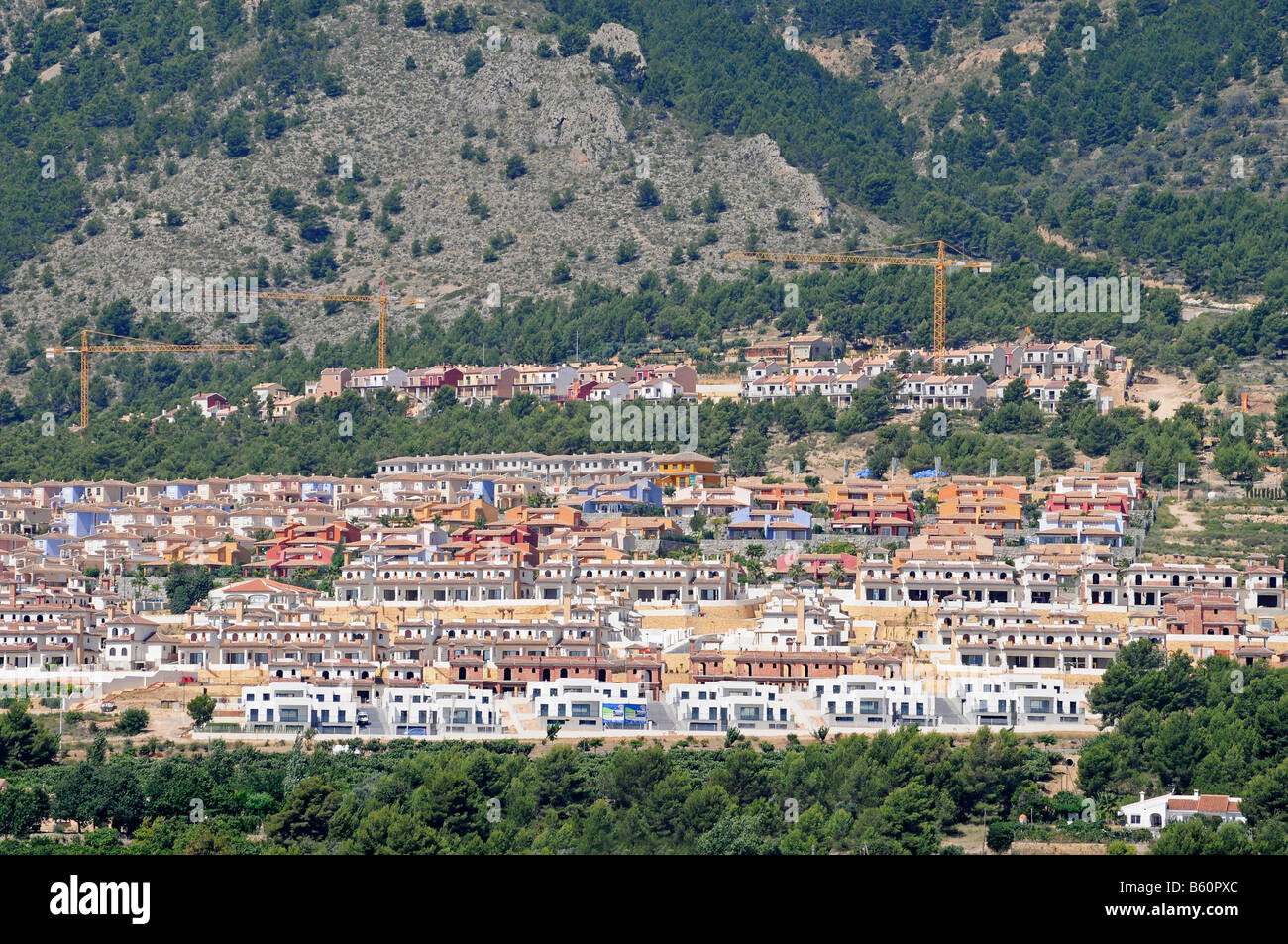 Houses, new construction, housing estate, housing development, mountain