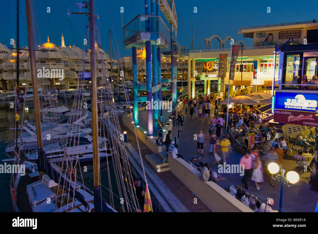 Malaga benalmadena spain harbour marina shopping Stock Photo Alamy
