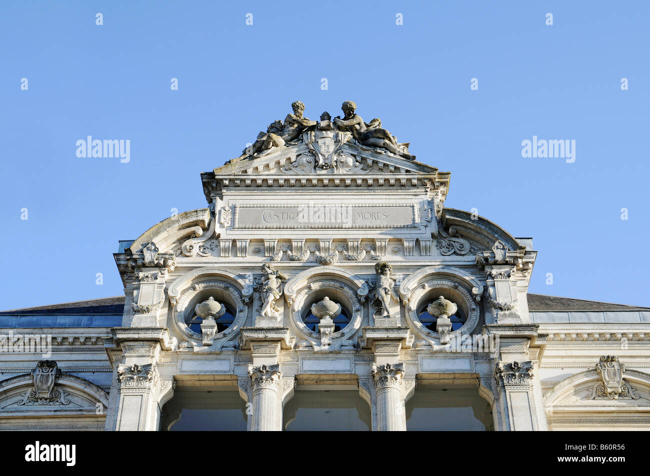 Facade, detail, town theatre, Angouleme, Poitou Charentes, France, Europe Stock Photo