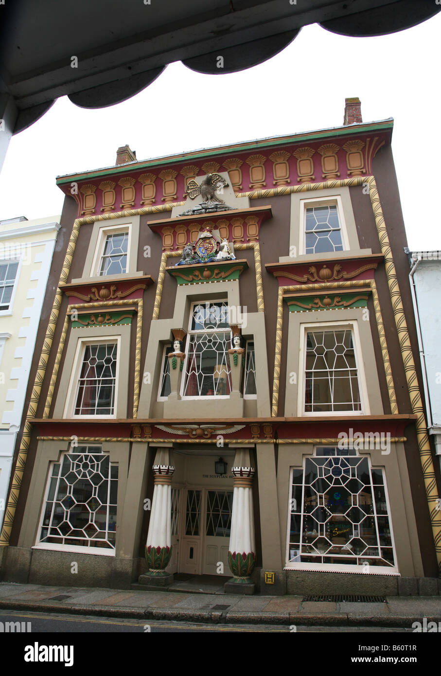 Egyption house penzance architecture cornwall english town Stock Photo