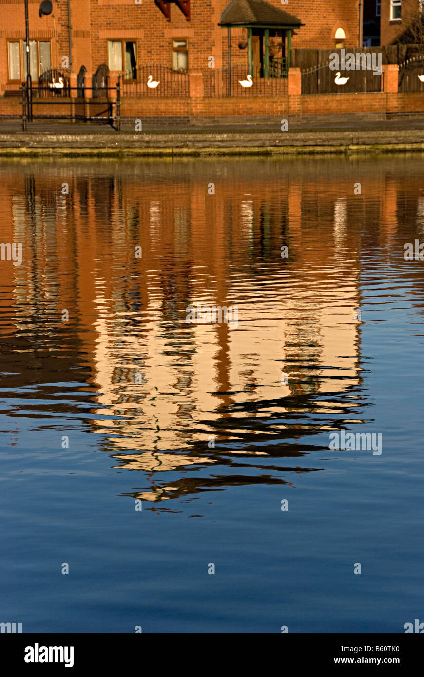 houses on dudley port canal as regenerated residential housing