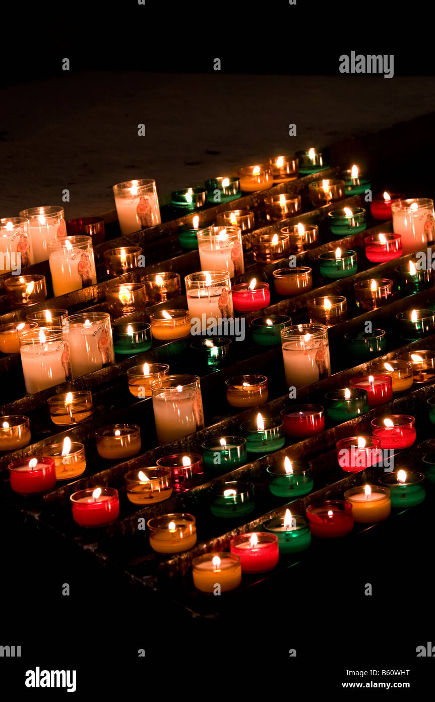 images of candles in churches in which a prayer is made and a candle