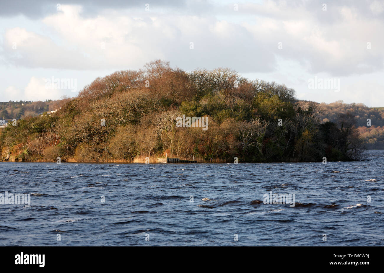 the lake isle of innisfree made famous in the poem by WB Yeats in lough gill county sligo republic of ireland Stock Photo