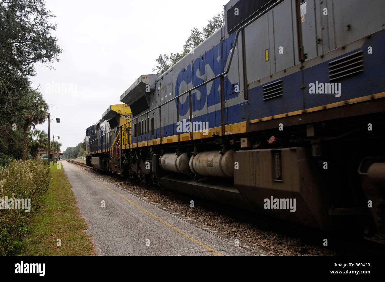 CSX freight train at DeLand Florida America USA Stock Photo Alamy