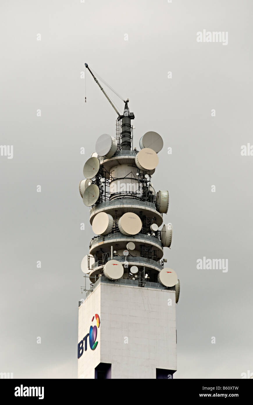 the bt tower in birmingham Stock Photo