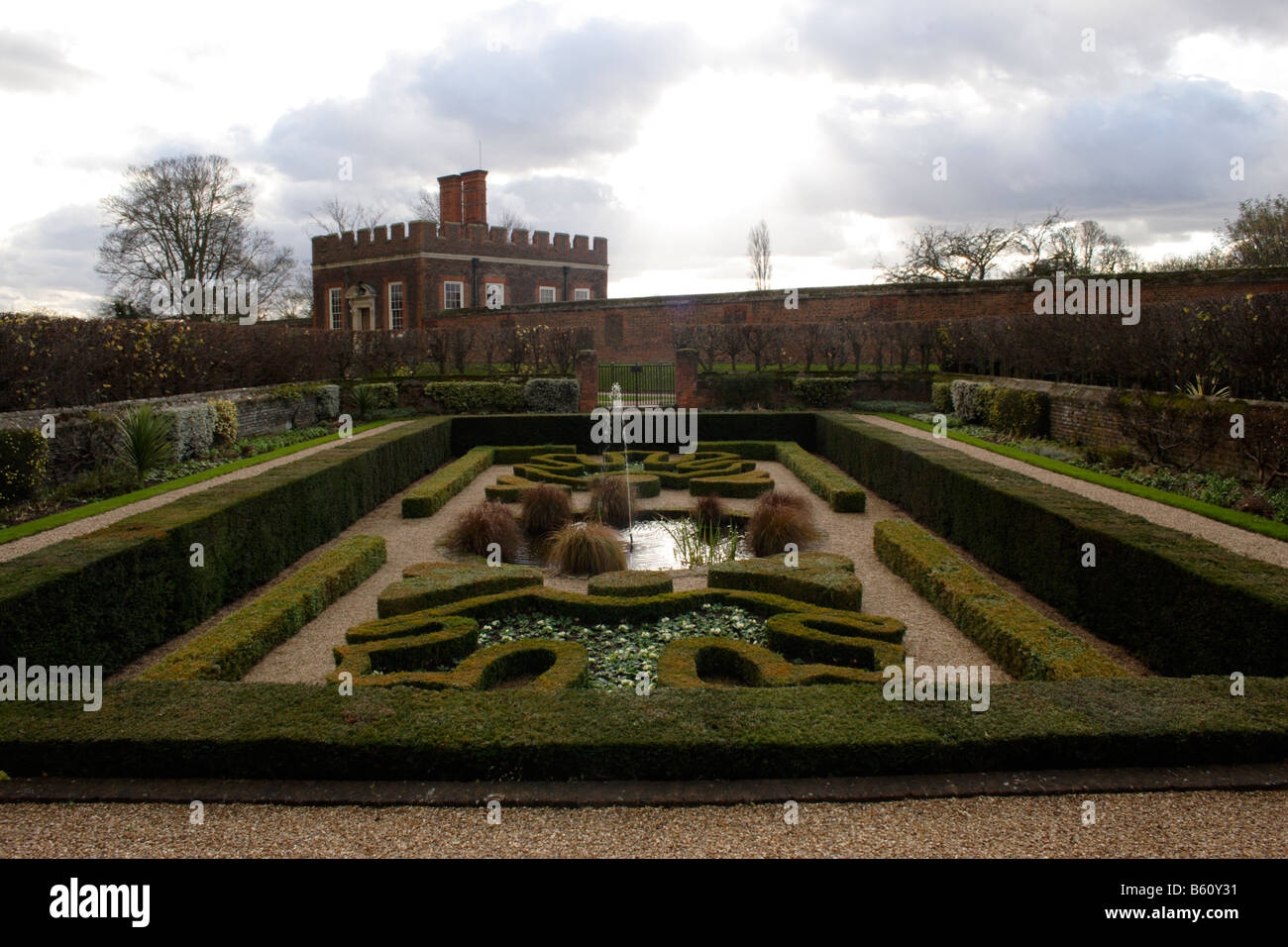 The Pond Gardens at Hampton Court Palace Surrey Stock Photo