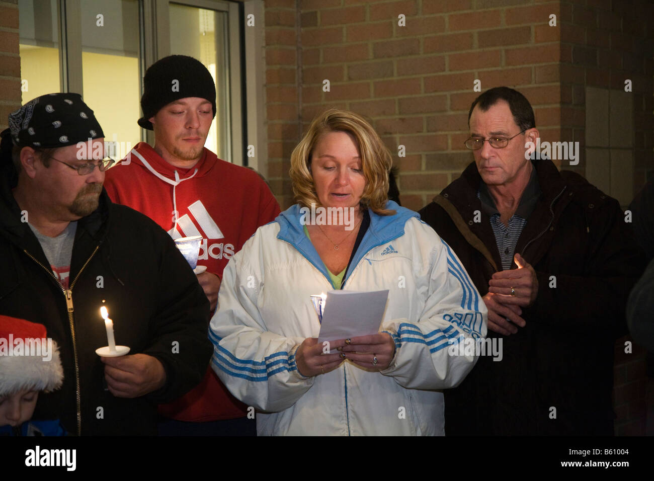 Candlelight Vigil Remembers Homeless Persons Who Died Stock Photo