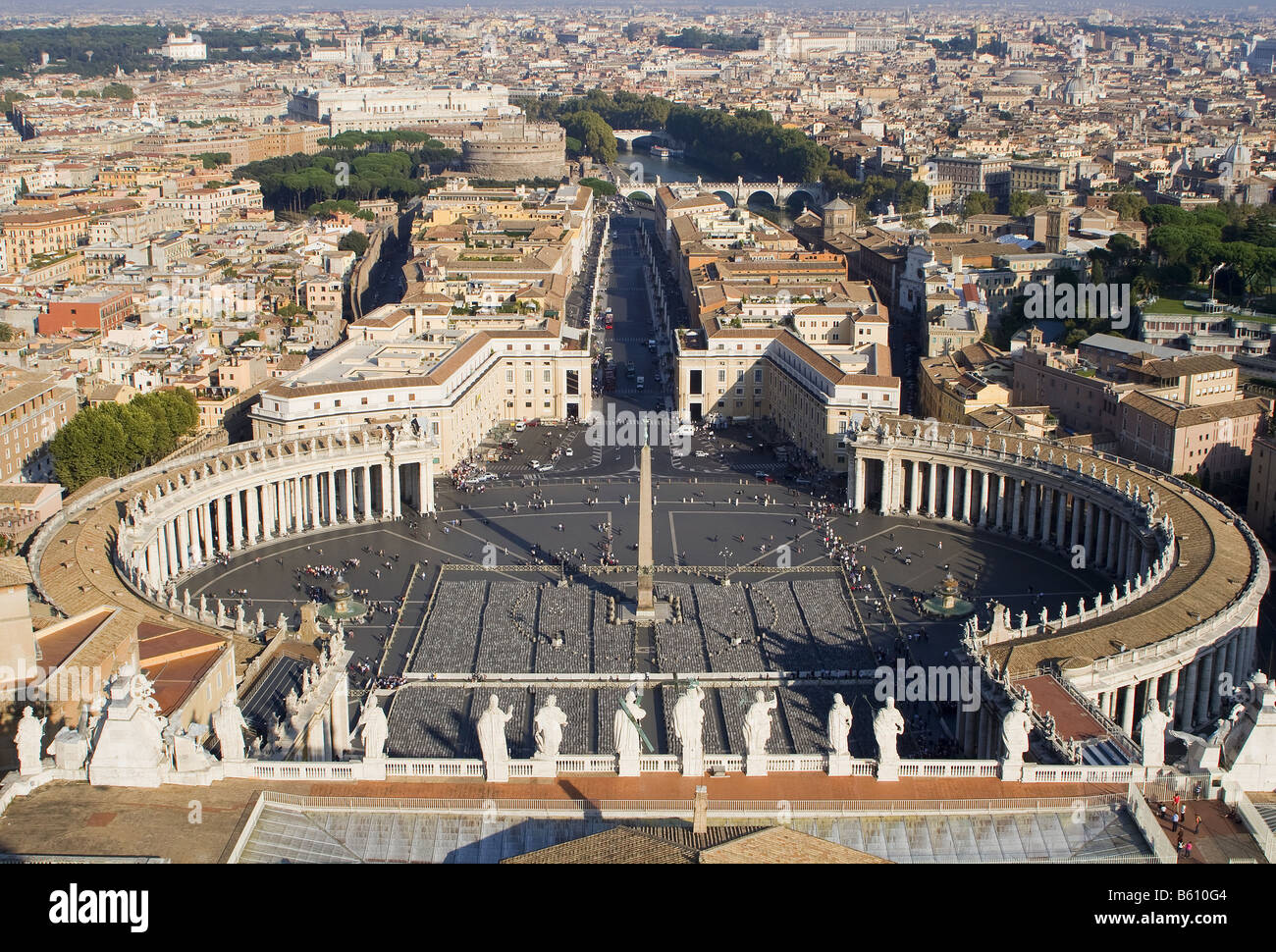 Rome - outlook from cupola of st. Peters basilica Stock Photo - Alamy