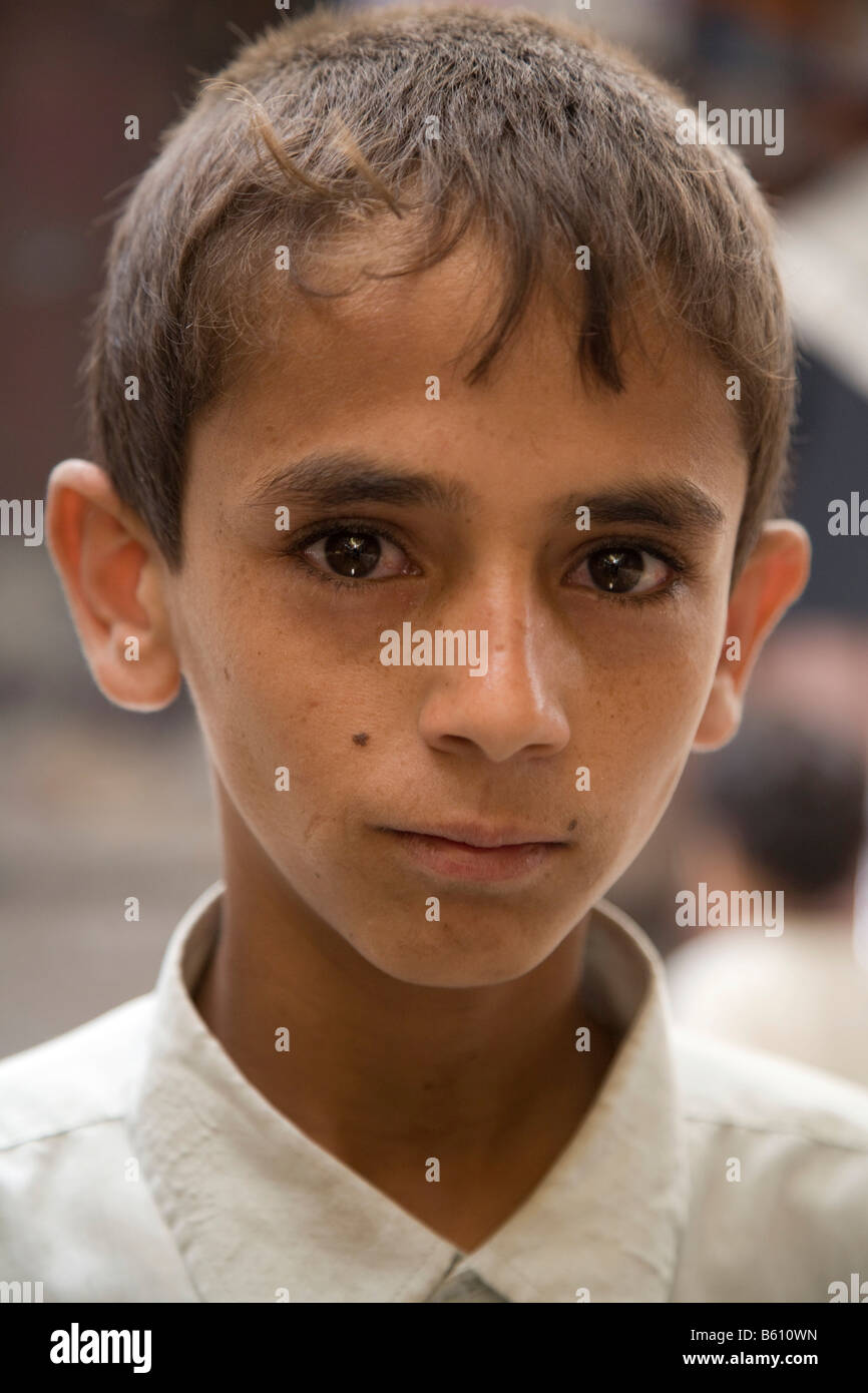 Boy, 10-15 years old, Sana, Yemen, Middle East Stock Photo