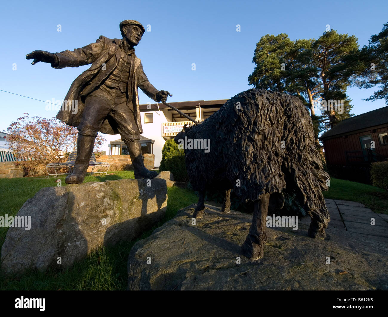 Sculpture at Royal Welsh Show site Builth Wells Mid Wales Stock Photo
