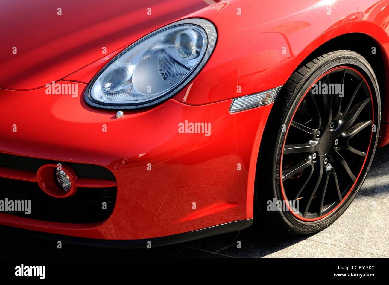 Front left view of the Porsche 911, on the occasion of new presentation of the Porsche 911, Porsche Centre Swabian Gmuend Stock Photo