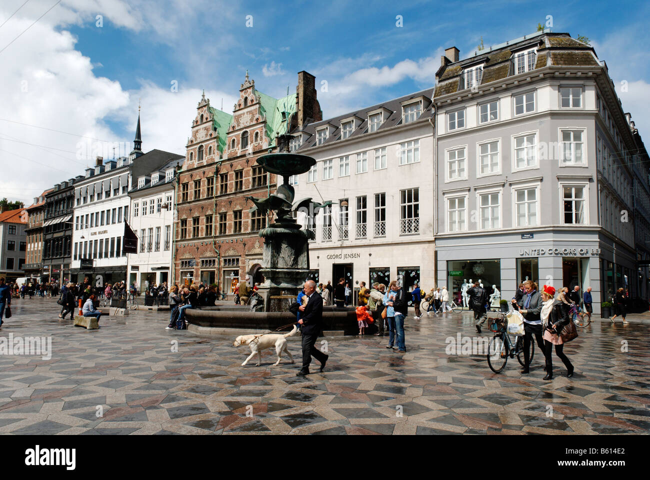 Gammel Torv, the Old Square, Stroget pedestrian street, Copenhagen, Denmark, Scandinavia, Europe Stock Photo