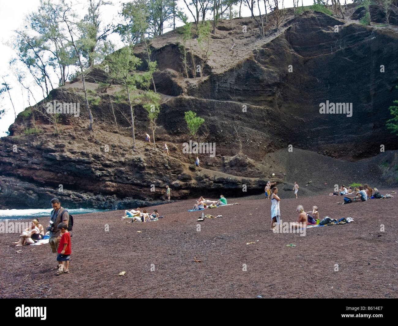 Kaihalulu, Red Sand Beach, Hana, Maui, Hawaii Stock Photo Alamy